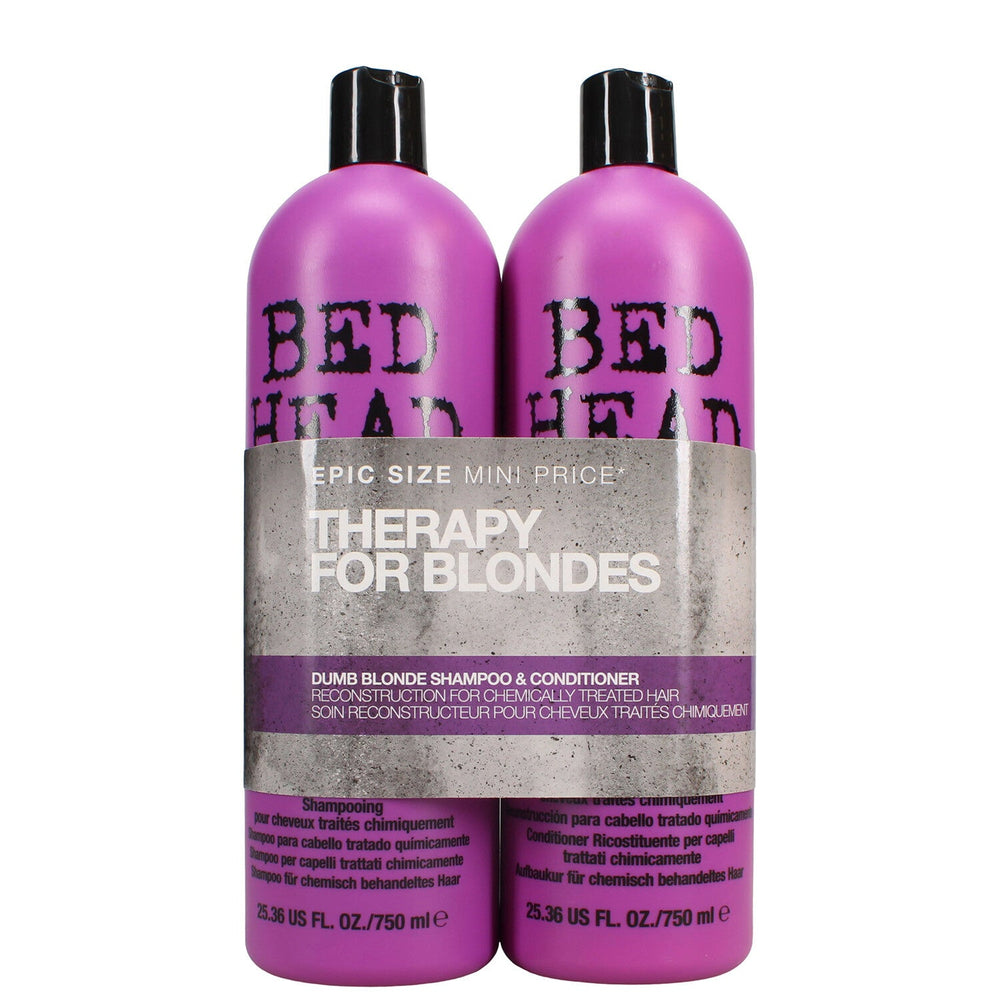 Therapy for Blondes Dumb Blonde Purple Toning Shampoo & Conditioner Set for Blonde, Highlighted, & Grey Hair