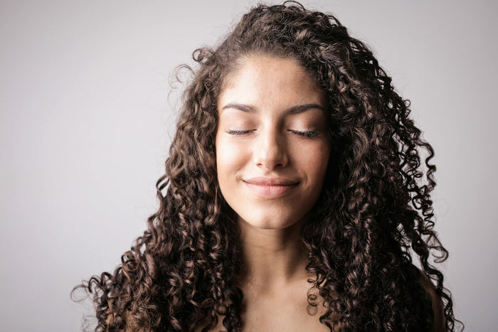 Strong healthy curly hair after protein treatment