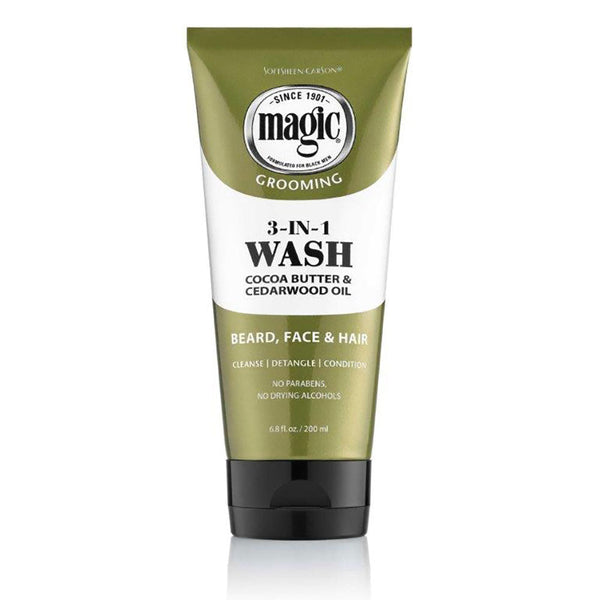 Magic Grooming 3-In-1 Beard Wash With Almond Oil - Cleanses, Conditions & Softens for Men 250ml