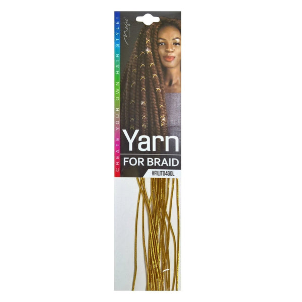 Yarn for Braid No.Filit04Gol - Vibrant & Lightweight Braiding Yarn for Protective Styles (Standard Length)