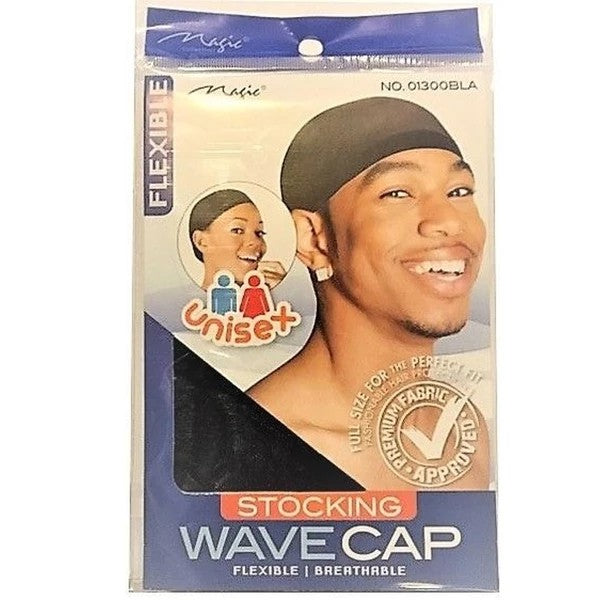 Magic Collection Stocking Wave Cap Enhances Waves & Protects Hair for Unisex One Size