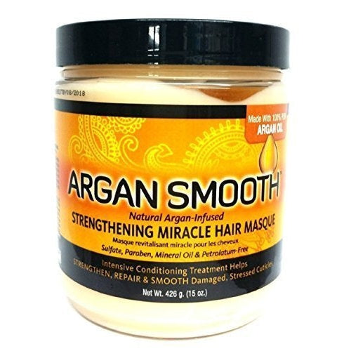 Argan Smooth Strengthening Miracle Hair Masque for Weak, Damaged & Dry Hair 426g/15.03 oz