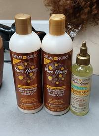 Creme of Nature Sweet Honey Hair Combo Kit - Deep Hydration & Frizz Control for Dry, Natural Hair