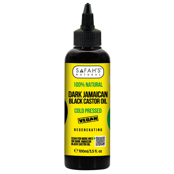 Safah's Natural Blended Dark Jamaican Black Castor Oil for Hair Growth & Scalp Health for All Hair Types 3.5 oz