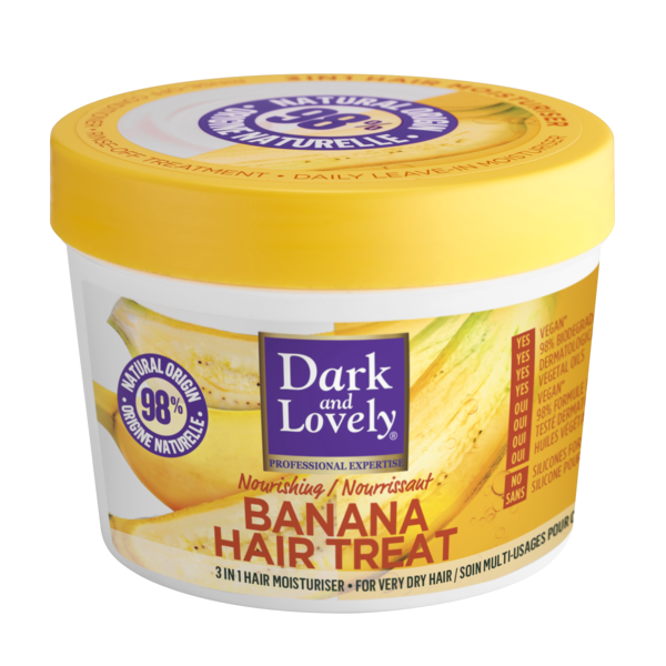 Dark & Lovely Banana Hair Treat 390 ml - 3-in-1 Nourishing Curly Hair Mask & Treatment