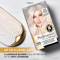 L'Oréal Préférence 11.11 Ultra-Light Cool Crystal Blonde Permanent Hair Colour for Fade-Defying Shine Kit