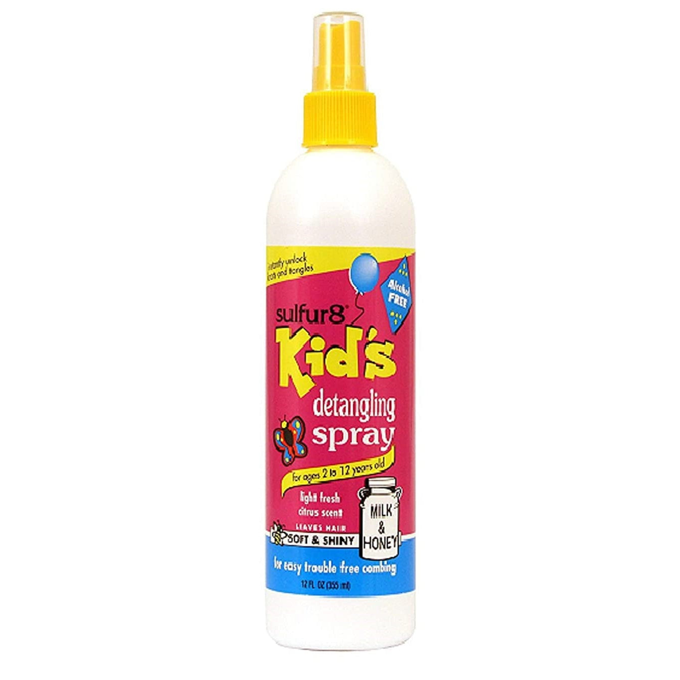 Sulfur 8 Kid's Detangling Spray: Frizz-Free Soft Hair for Children 355ml/12 oz