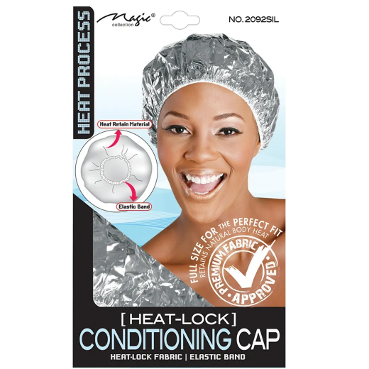 Magic Collection Heat-Lock Conditioning Cap (NO.2092SIL) for Enhanced Deep Conditioning & Hair Health at Home
