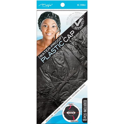 Magic Collection Water-Proof Plastic Caps Ultimate Hair Protection for Deep Conditioning & Showering (8 pcs)