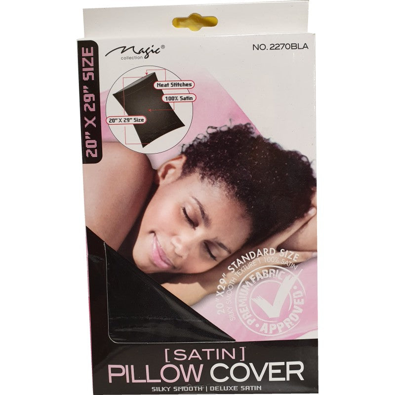 Magic Collection Pillow Cover Satin No 2270 BLA Frizz Control & Skin Health for Hair & Skin Standard