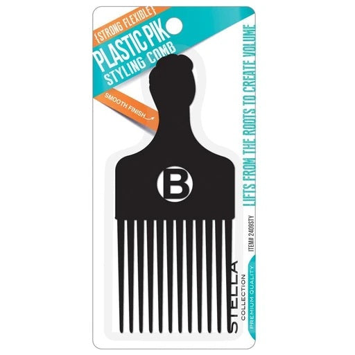 Stella Collection Pik Styling Comb No.2409STY: Effortless Detangling for Curly, Afro & Textured Hair