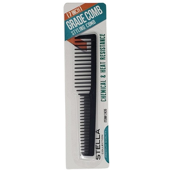 Stella Collection Professional Grade Styling Comb N0. 2435 | Effortless Detangling & Precise Styling for All Hair Types (Standard)