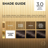 L'Oréal Préférence 3.0 Dark Brown Permanent Hair Colour Kit | Fade-Defying Luminous Shine