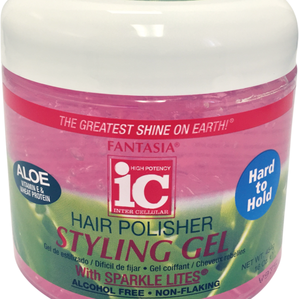 Fantasia IC Hair Polisher Aloe Styling Gel - Hard To Hold for Ultimate Control & Shine 454g/16.01 oz