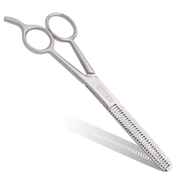 Fine Lines UK Professional Thinning Scissors with Finger Rest Achieve Seamless Blending & Volume Reduction for Hairdressers & Barbers 6.5 inches