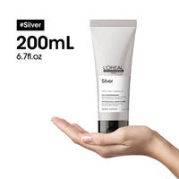 L'Oréal Professionnel Serié Expert Silver Conditioner Neutralising Brassy Tones & Enhancing Shine for Blonde & Silver Hair 200 ml/6.76 oz