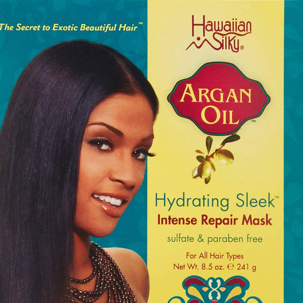 Hawaiian Silky Argan Oil Hydrating Sleek Intense Repair Mask for Dry, Damaged & Frizzy Hair 241g/8.5 oz