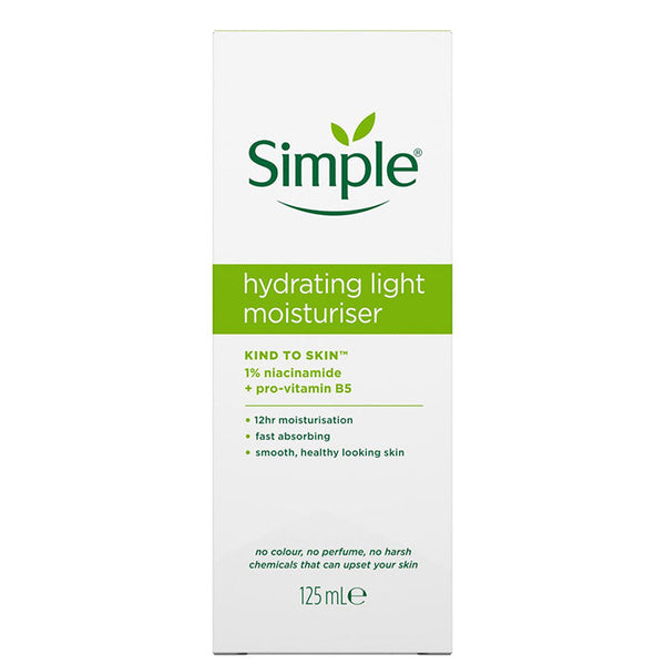 Simple Hydrating Light Moisturiser: Gentle Daily Hydration for Sensitive Skin 125ml/4.23oz