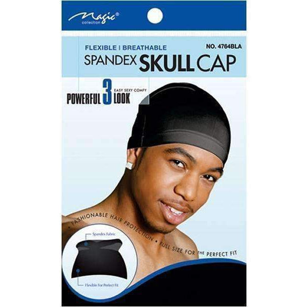 Magic Collection Spandex Skull Cap No 4764BLA: Secure & Comfortable Hair Protection for Wig Wearers