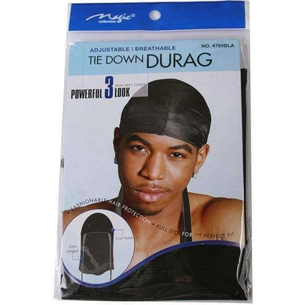 Magic Collection Adjustable Tie Down Durag: Enhance Waves & Protect Hair for Men & Women, One Size