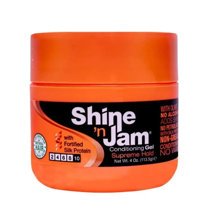Shine 'n Jam Conditioning Gel Supreme Hold for Natural Hair & Braiding Styles 8oz