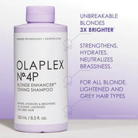 Olaplex No.4P Blonde Enhancer Toning Shampoo 8.5 oz / 250 ml - For Blonde, Highlighted & Grey Hair
