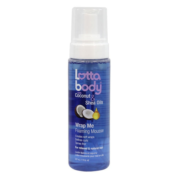 Lottabody Wrap Me Foaming Mousse for Defined Curls, Shine & Frizz Control for All Hair Types 7 oz
