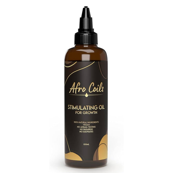 Afro Coils Stimulating Growth Oil for Afro, Curly & Coily Hair 100ml/3.38 oz