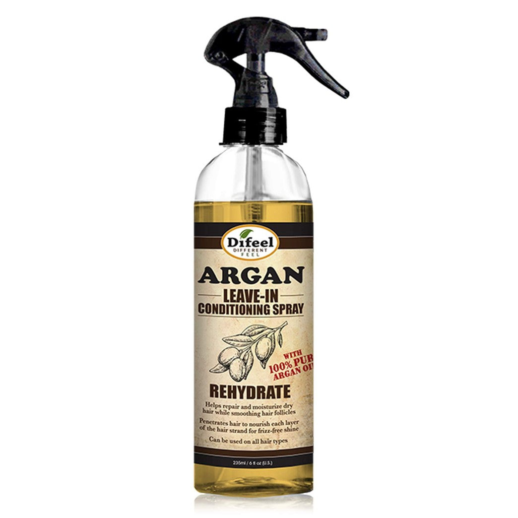 Difeel Rehydrate Leave In Conditioning Spray with Argan Oil Intense Hydration for All Hair Types