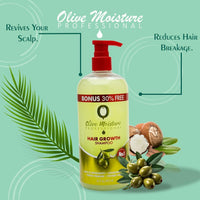 Olive Moisture Hair Growth Shampoo for Thicker, Stronger Hair 16 oz