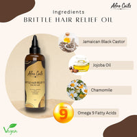 Afro Coils Brittle Hair Relief & Strengthening Oil for Afro, Curly & Coily Hair 100 ml / 3.38 oz