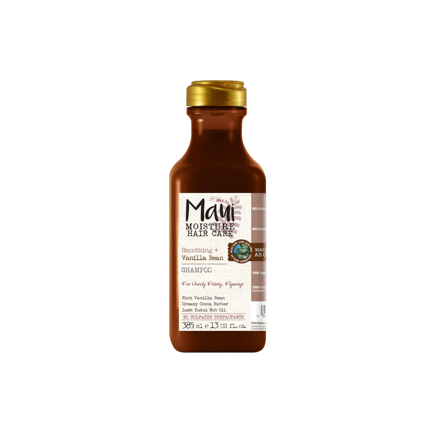 Maui Moisture Smooth & Repair + Vanilla Bean Shampoo Smoothing Moisture for Unruly Hair 385 ml/13.1 oz