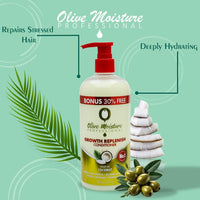 Olive Moisture Growth Replenish Conditioner for Hair Growth & Hydration 16 oz