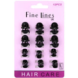Fine Lines UK Mini Claw Clips (6202) - Secure Hair Styling for All Hair Types - Small & Versatile