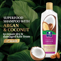 Parachute Advansed Coconut & Argan Damage Repair Shampoo Strengthens Dry Hair 340 ml/11.5 oz