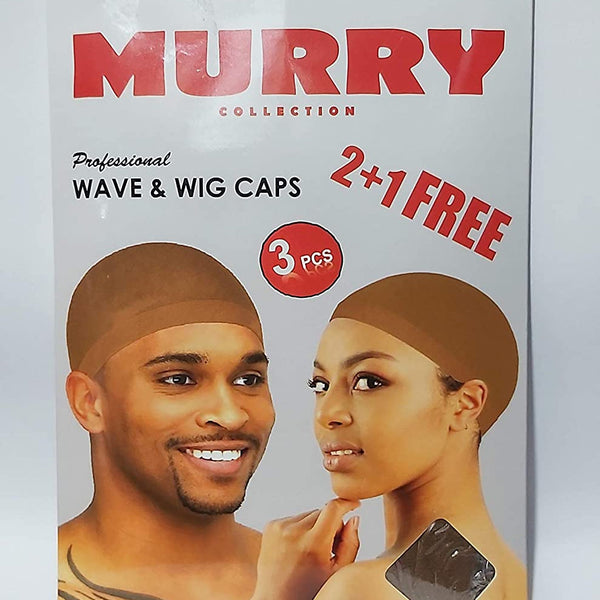 Murry Collection Professional Wave & Wig Caps - Secure Hold & Natural Look for Wigs, Weaves & Wave Styling, Nude (Universal Fit)