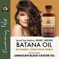 Sunny Isle 100% Raw & Pure Anti-Thinning Batana Oil Batana and Jamaican black castor oils 118.3 ml/4.0 oz