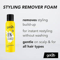 got2b Un‑Glued Styling Remover Foam 150ml – Styling Build‑Up Remover