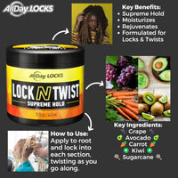 All Day Locks Lock N Twist Supreme Hold 15 oz