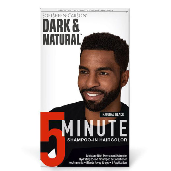 SoftSheen-Carson Dark & Natural Men's Permanent Hair Colour Kit | Natural Black | Superior Grey Coverage