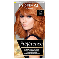 L'Oréal Préférence 74 Mango Copper Luminous Permanent Hair Colour for Radiant Shine