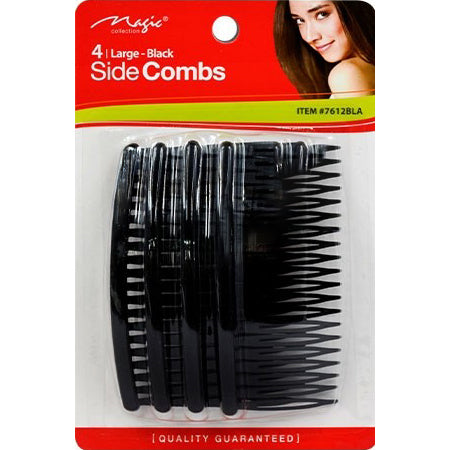 Magic Collection 4 Large Side Combs: Secure Hold & Effortless Styling for All Hair Types