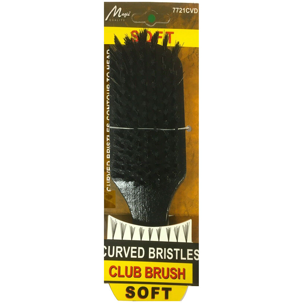 Magic Collection Curved Bristles Soft Club Brush for Defining Waves & Styling Hair