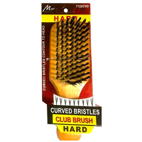 Magic Collection Curved Bristles Hard Club Brush for Deep Wave Definition & Scalp Stimulation (7722CVD)