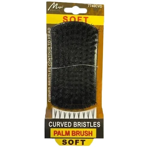 Magic Collection Curved Bristles Soft Palm Brush: Gentle Detangling & Wave Creation for All Hair Textures
