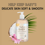 Shea Moisture 100% Virgin Coconut Oil Baby Wash & Shampoo 13 oz / 384 ml - For Delicate Baby Skin & Hair