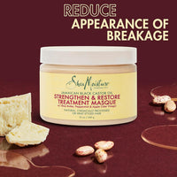 Shea Moisture Jamaican Black Castor Oil Strengthen & Restore Treatment Masque 12 oz / 355 ml - For Damaged, Brittle & Chemically Processed Hair