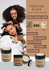Afro Ashri Chebe Hair Butter for Strengthening & Growth of Natural & Textured Hair 225 g/7.94 oz