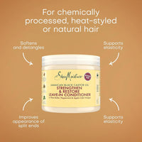 Shea Moisture Jamaican Black Castor Oil Strengthen & Restore Leave-In Conditioner 11 oz / 325 ml - For Breakage-Prone & Damaged Hair