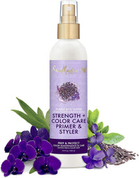 Shea Moisture Purple Rice Water Strength & Color Care Primer & Styler 7.5 oz / 222 ml - For Color-Treated Hair, Strength & Styling Prep